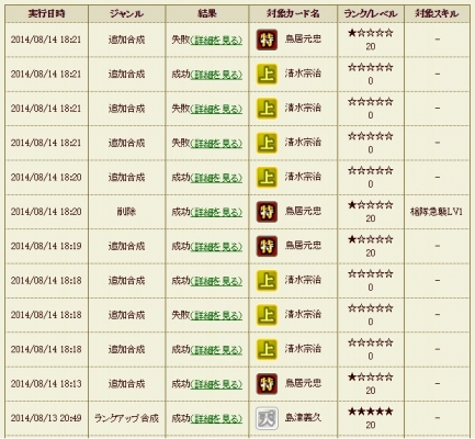 鳥居合成7 履歴