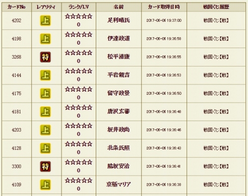 戦くじ10枚 2