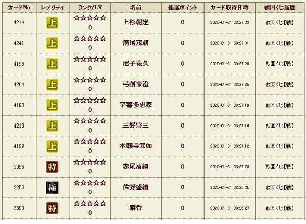 戦くじ10 サブ131