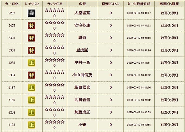 戦くじ7 サブ212　極１