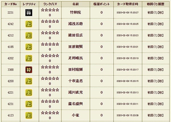 戦くじ7 サブ影209