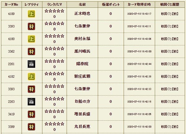 戦くじ718本　βの後