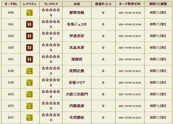 戦くじ1005メンテ後２