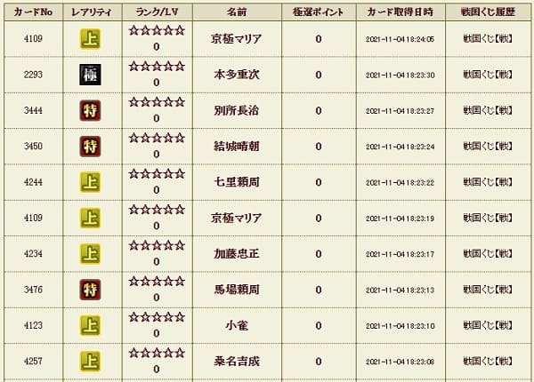 戦くじ1104メンテ後　影履歴