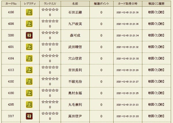 戦くじ1201ワールド13