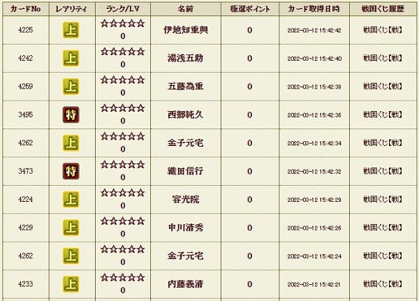 戦くじ312履歴影