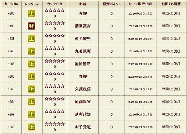 戦くじ524本