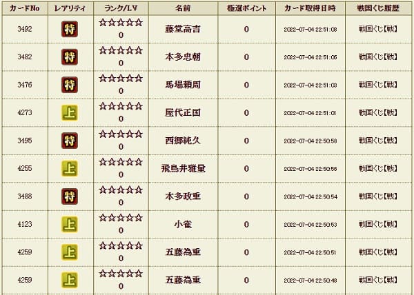 戦くじ704他鯖２